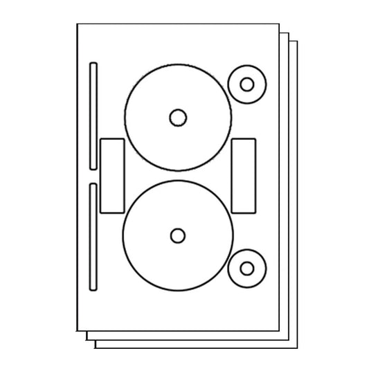 4.59 inch CD and DVD Labels: Neato CLP-192355 Compatible, White Matte