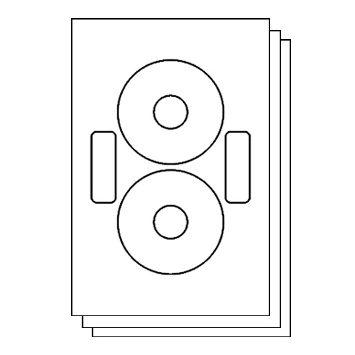 4.59 inch CD and DVD Labels: Neato CLP-192217 Compatible, White Matte