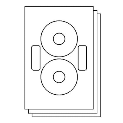 4.59 inch CD and DVD Labels: Neato CLP-192217 Compatible, White Matte