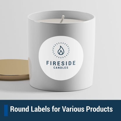 3.33 inch Circle Labels: 6UP Blank, White Matte (6 per Sheet)