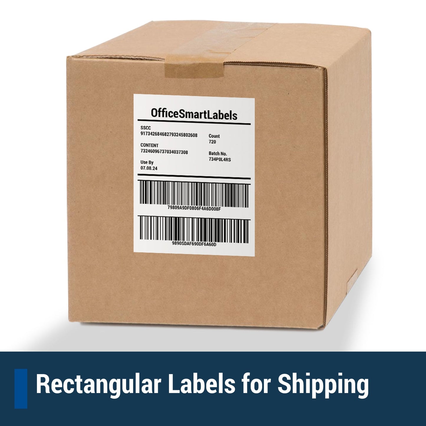 8.5 x 11 inch Rectangle Labels: 1UP Blank, White Matte (1 per Sheet)