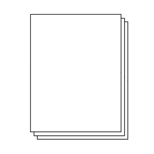 8.5 x 11 inch Rectangle Labels: 1UP Blank, White Matte (1 per Sheet)