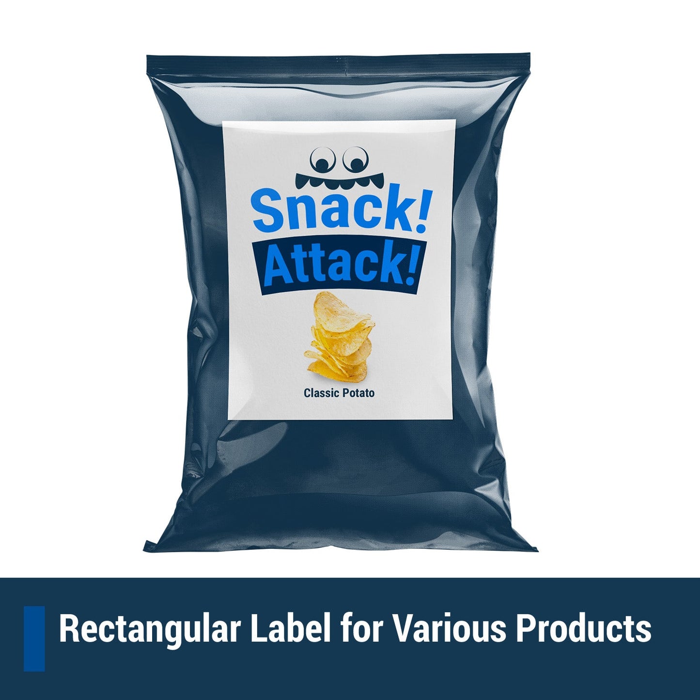 4 x 5in Rectangle Labels: 4UP Blank, White Matte (4 per Sheet)