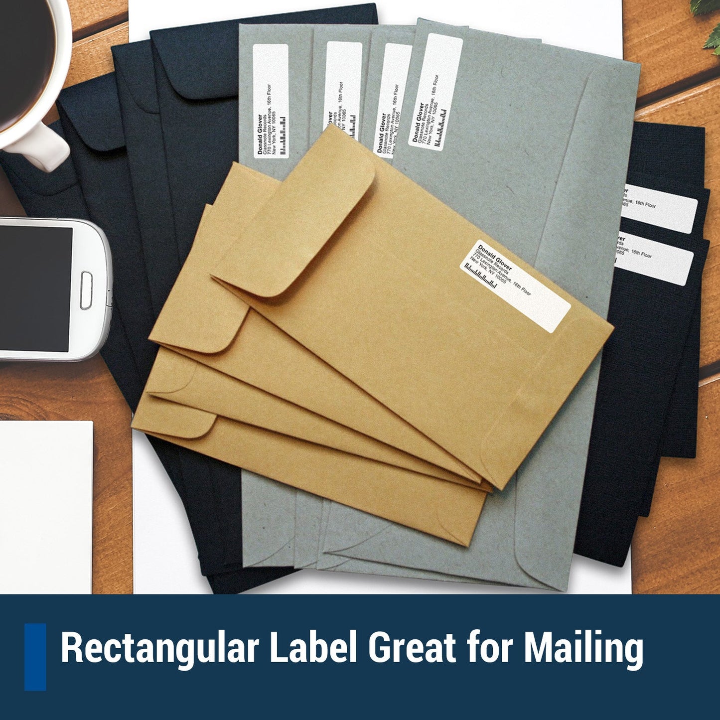 4 x 1.33 inch Rectangle Labels: 14UP Blank, White Matte (14 per Sheet)