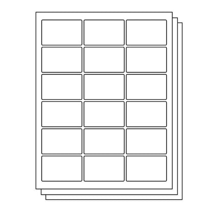 2.5 x 1.563in Rectangle Labels: 18UP Blank, White Matte (18 per Sheet)