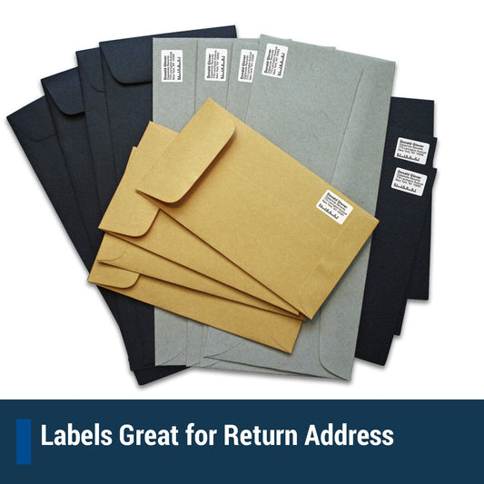 1 x 1.5 inch Rectangle Labels: 50UP Blank, White Matte (50 per Sheet)