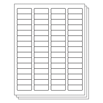 1.75 x 0.66 inch Rectangle Labels: 60UP Blank, White Matte (60 per Sheet)