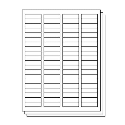 1.75 x 0.5 inch Rectangle Labels: 80UP Blank, White Matte (80 per Sheet)