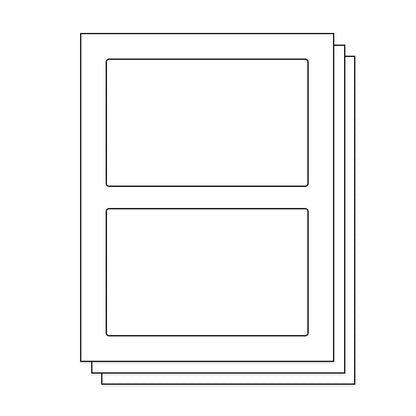4.25 x 6.75in Shipping Labels: 2UP Blank, White Matte (Stamps.com SDC-1200)