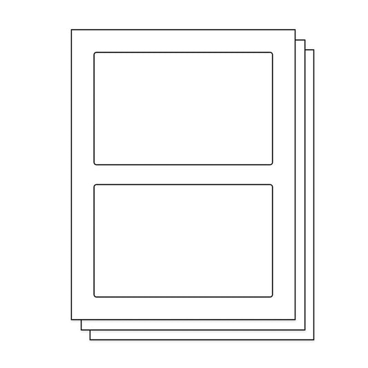 4.25 x 6.75in Shipping Labels: 2UP Blank, White Matte (Stamps.com SDC-1200)