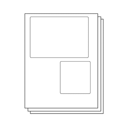 6.78 x 4.75in Shipping Labels: Blank USPS Click-N-Ship with Receipt, White Matte