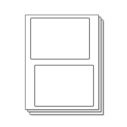 6.78 x 4.75in Shipping Labels: 2UP Blank USPS Click-N-Ship, White Matte (Laser and Inkjet)