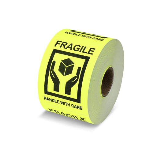 2 x 3in Stickers: Handle With Care Fragile Labels