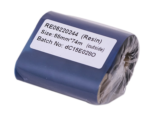 2.20in x 244ft Resin Ribbon: Thermal Transfer Roll (0.5 inch Core)