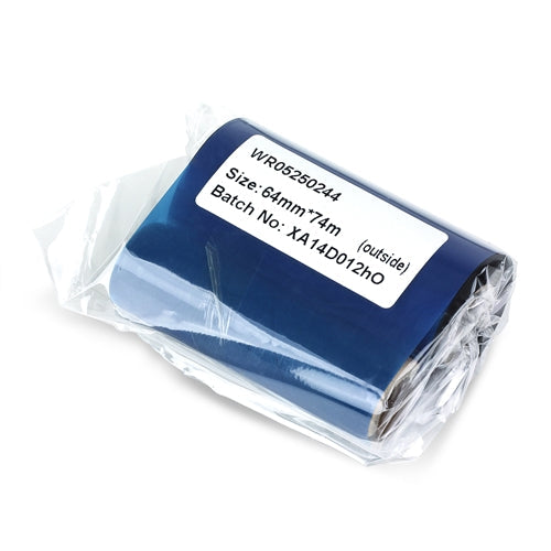 2.20in x 244ft Wax Resin Ribbon: Thermal Transfer Roll (0.5 inch Core)