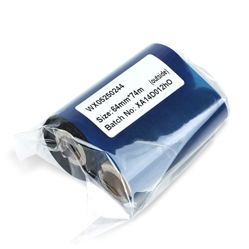 2.20in x 244ft Wax Ribbon: Thermal Transfer Roll (0.5 inch Core)