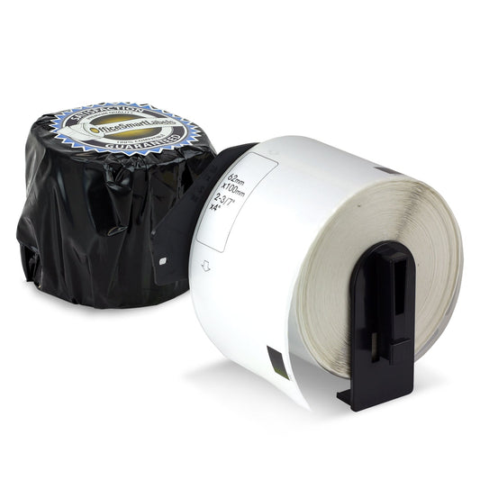 2.43 x 4in Drop-In Labels Roll: Brother Compatible DK-1202 Permanent Cartridge