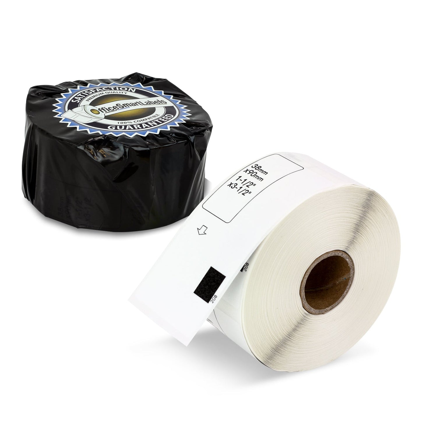 1.5 x 3.5in Drop-In Labels Roll: Brother Compatible DK-1208 BPA-Free