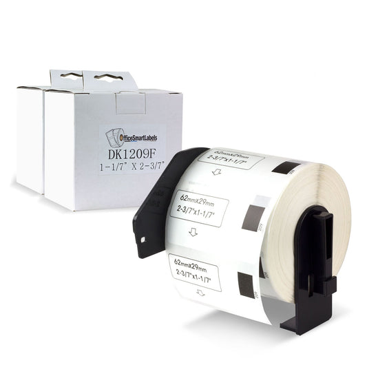 1.14 x 2.43in Drop-In Label Rolls: Brother Compatible DK-1209 Permanent Cartridge