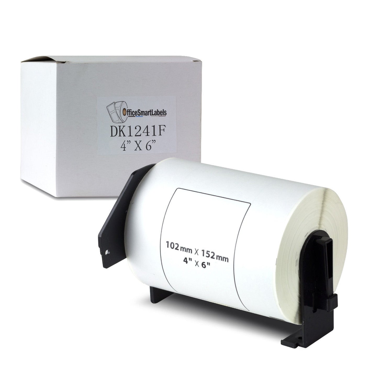 4 x 6in Drop-In Labels Roll: Brother Compatible DK-1241 Permanent Cartridge