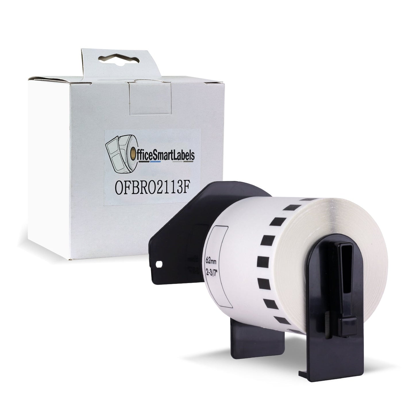 2.4in x 50ft Continuous Film Labels: Brother Compatible DK-2113 Permanent Cartridge
