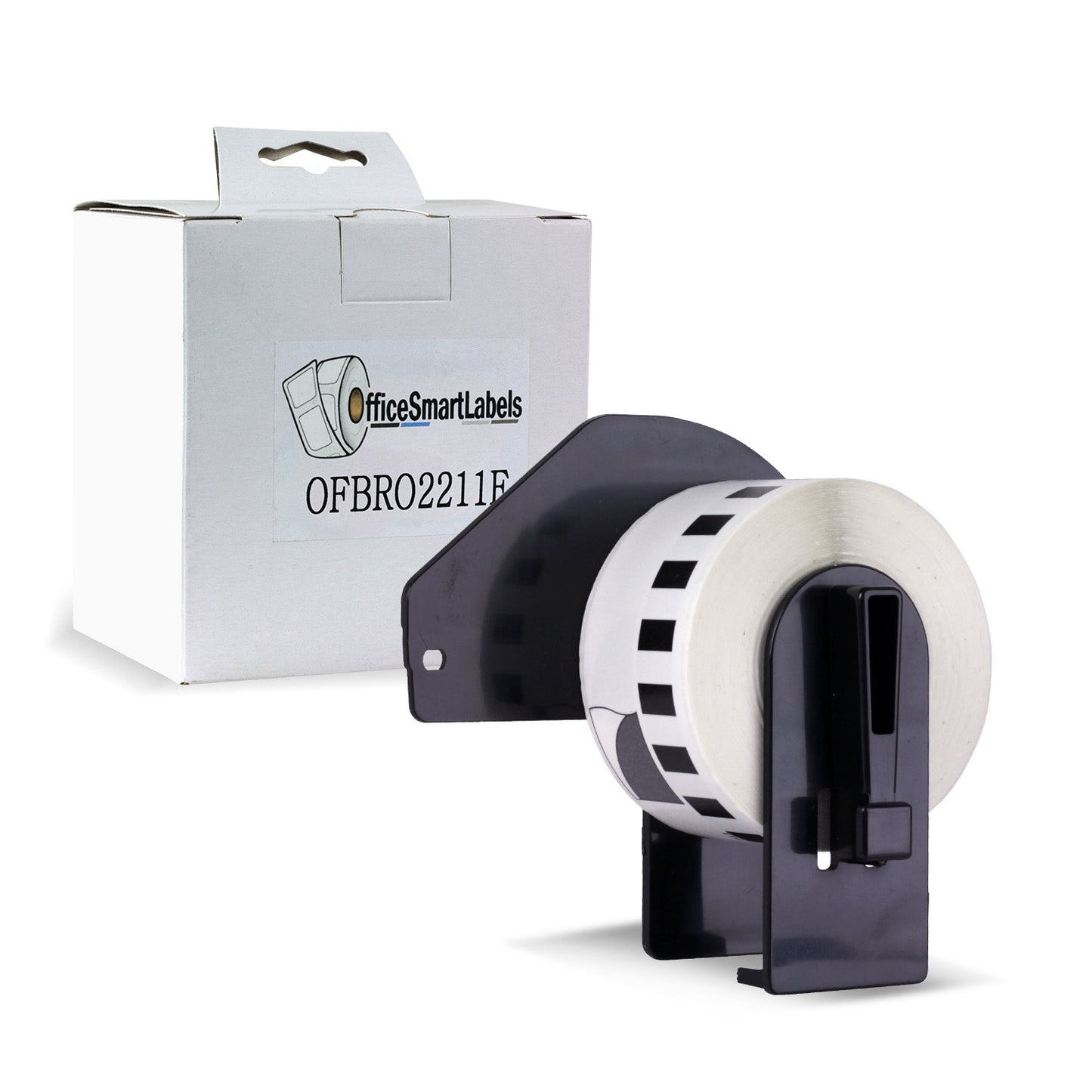 1.1in x 50ft Continuous Roll Labels: Brother Compatible DK-2211 Permanent Cartridge