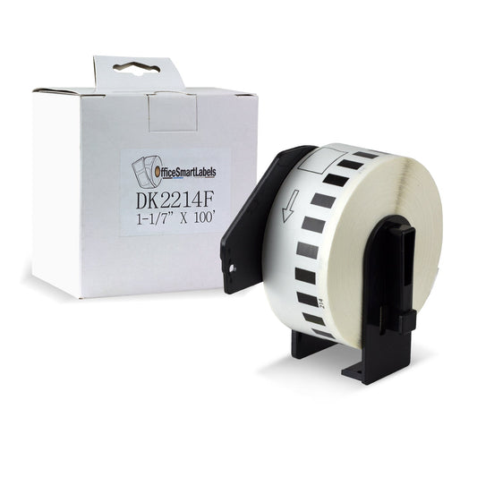 0.5in x 100ft Continuous Roll Labels: Brother Compatible DK-2214 Permanent Cartridge