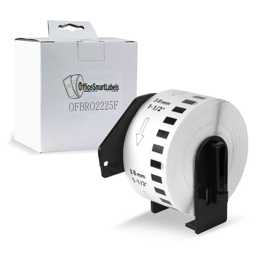 1.5in x 100ft Continuous Labels Roll: Brother Compatible DK-2225 Permanent Cartridge