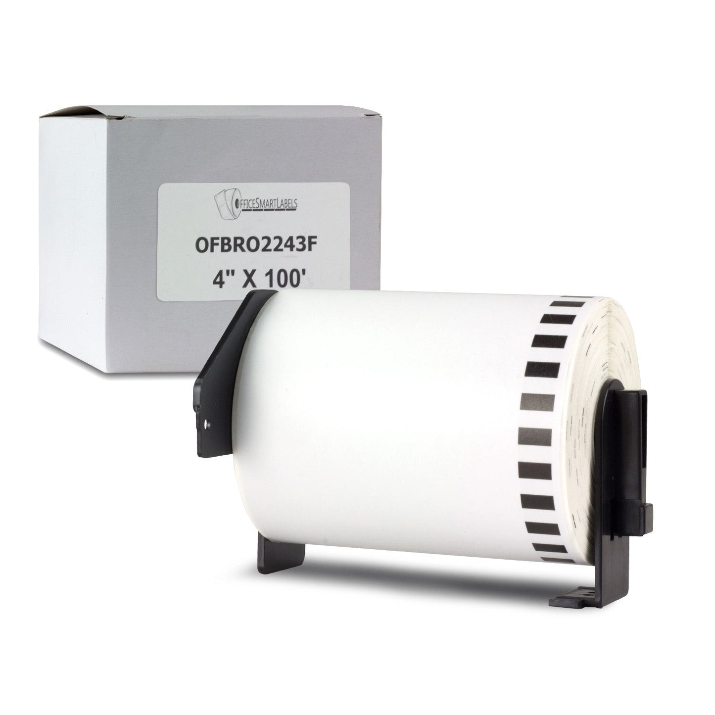 4in x 100ft Continuous Labels Roll: Brother Compatible DK-2243 Permanent Cartridge
