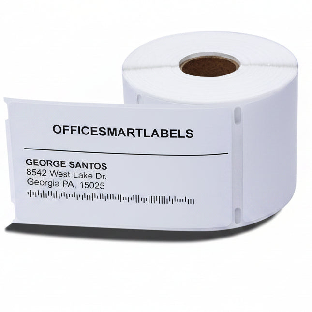 2.31 x 4in Removable Shipping Labels: Dymo Compatible 30256R Bright White