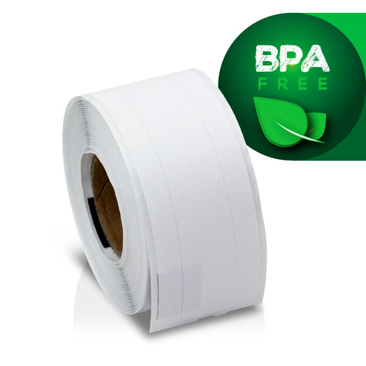 0.56 x 3.44in 1-Up File Folder Labels: Dymo Compatible 30327 Bright White