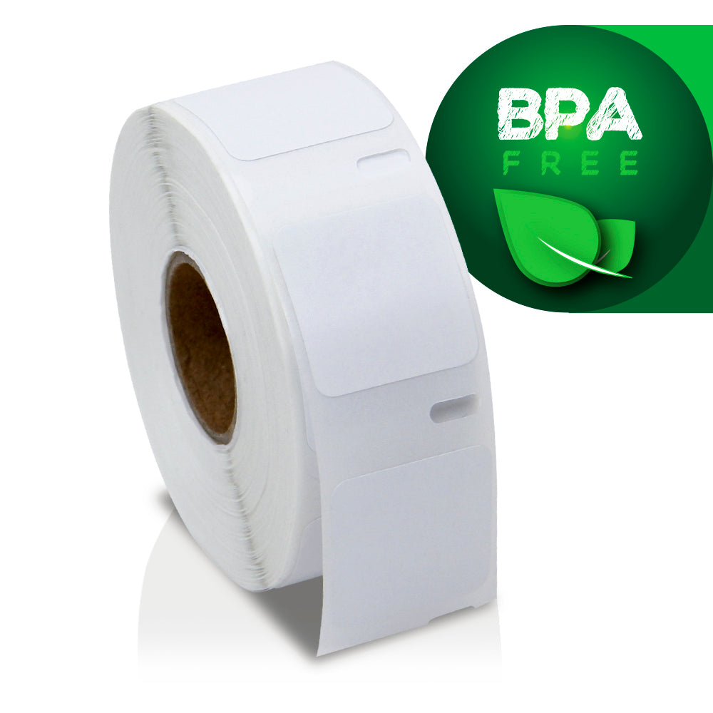 1 x 1in Mini Multipurpose Labels: Dymo Compatible 30332 Bright White