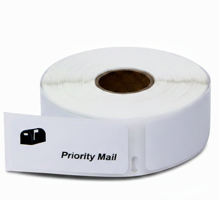 1 x 2.13in Removable Small Multipurpose Labels: Dymo Compatible 30336R Bright White