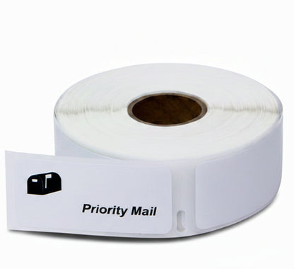 1 x 2.13in Removable Small Multipurpose Labels: Dymo Compatible 30336R Bright White