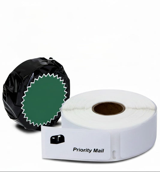 1 x 2.13in Small Multipurpose Labels: Dymo Compatible 30336 Bright White