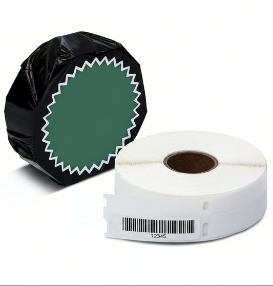 0.5 x 1.88in Spine Library Labels: Dymo Compatible 30346 Bright White