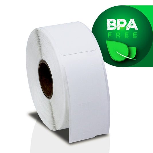 0.88 x 0.94in Book Spine Labels: Dymo Compatible 30373 Bright White