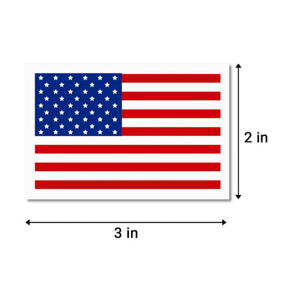 3 x 2in Stickers: USA Flag Made in USA Label Roll
