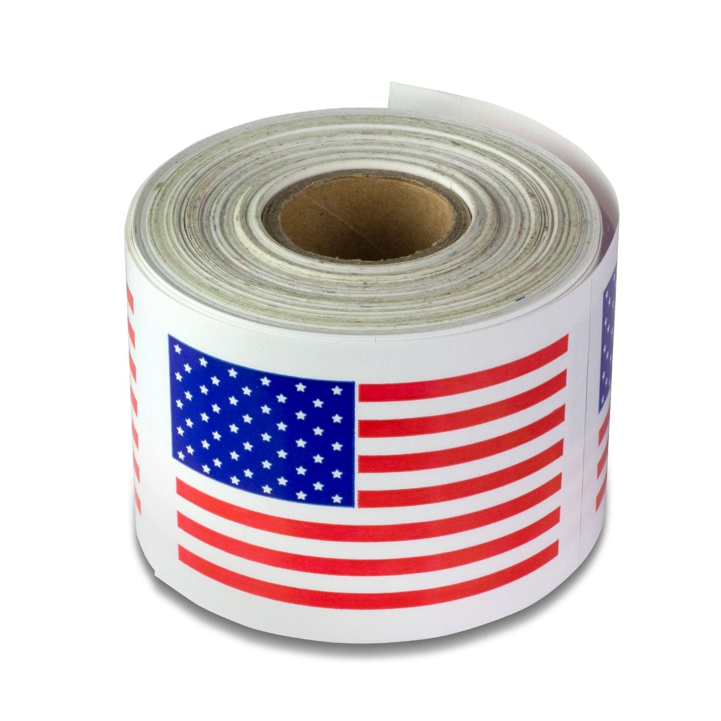 3 x 2in Stickers: USA Flag Made in USA Label Roll
