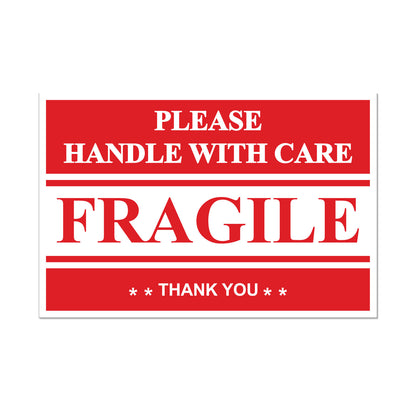 3 x 2in Stickers: Fragile Handle with Care Shipping Label Roll