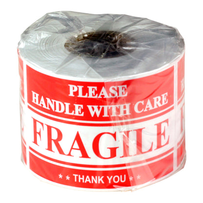 3 x 2in Stickers: Fragile Handle with Care Shipping Label Roll