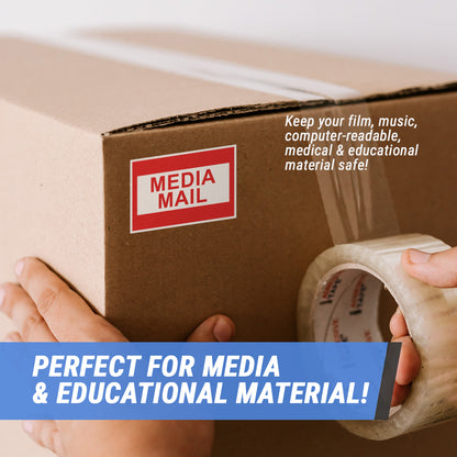 3 x 2in Stickers: Media Mail Shipping Label Roll