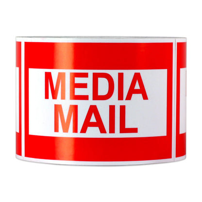 3 x 2in Stickers: Media Mail Shipping Label Roll
