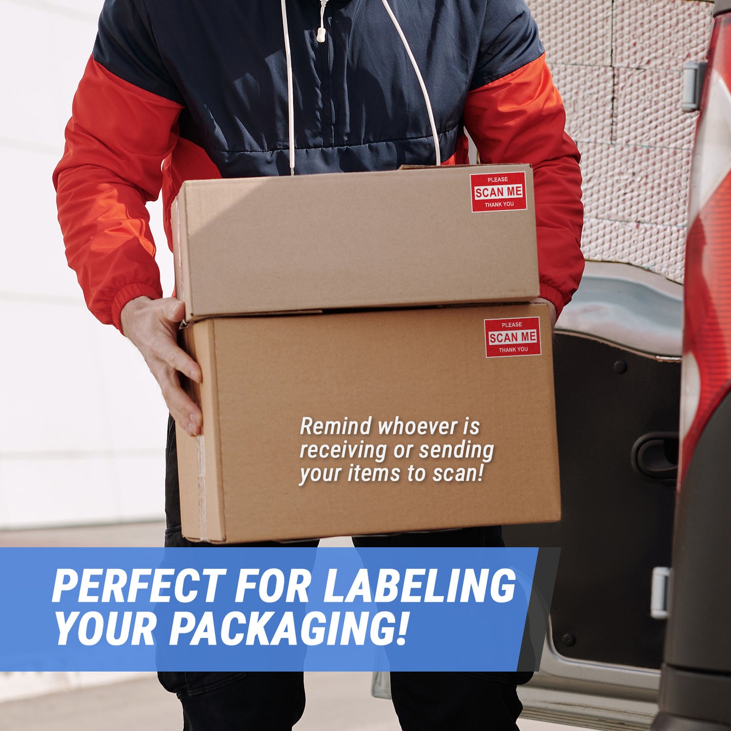 3 x 2in Stickers: Please Scan Me Shipping Label Roll