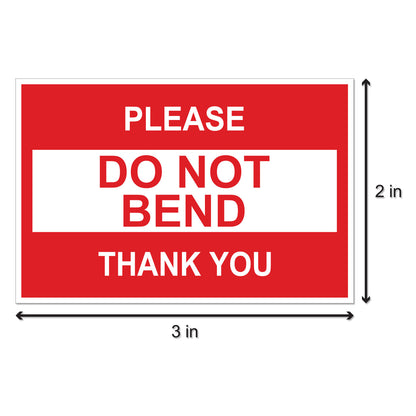 3 x 2in Stickers: Do Not Bend Shipping Label Roll