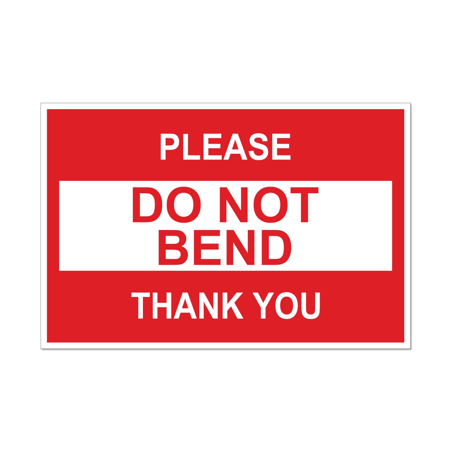 3 x 2in Stickers: Do Not Bend Shipping Label Roll