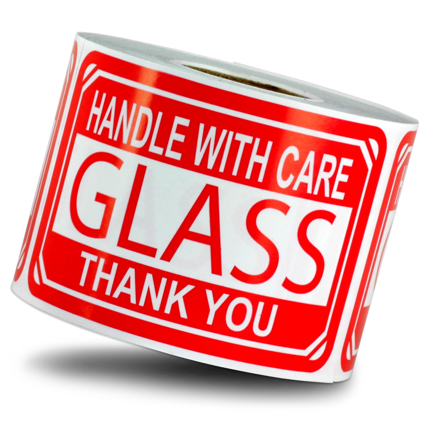 3 x 2in Stickers: Glass Handle with Care Shipping Label Roll
