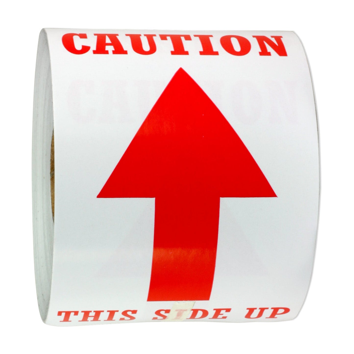 3 x 5in Stickers: Caution This Side Up Arrow Shipping Labels