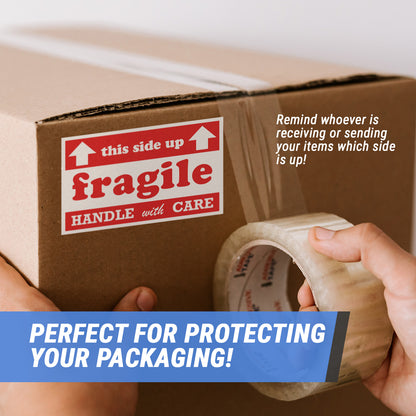 5 x 3in Stickers: Fragile, This Side Up Arrows, Handle with Care Shipping Labels