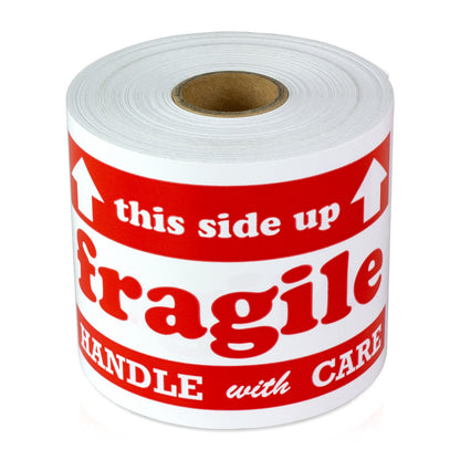5 x 3in Stickers: Fragile, This Side Up Arrows, Handle with Care Shipping Labels
